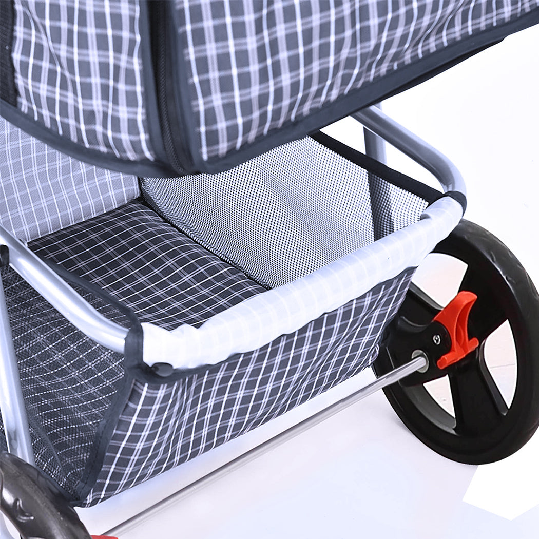 PaWz Pet Stroller 3 Wheels Dog Cat Cage Puppy Pushchair Travel Walk Carrier Pram PaWz