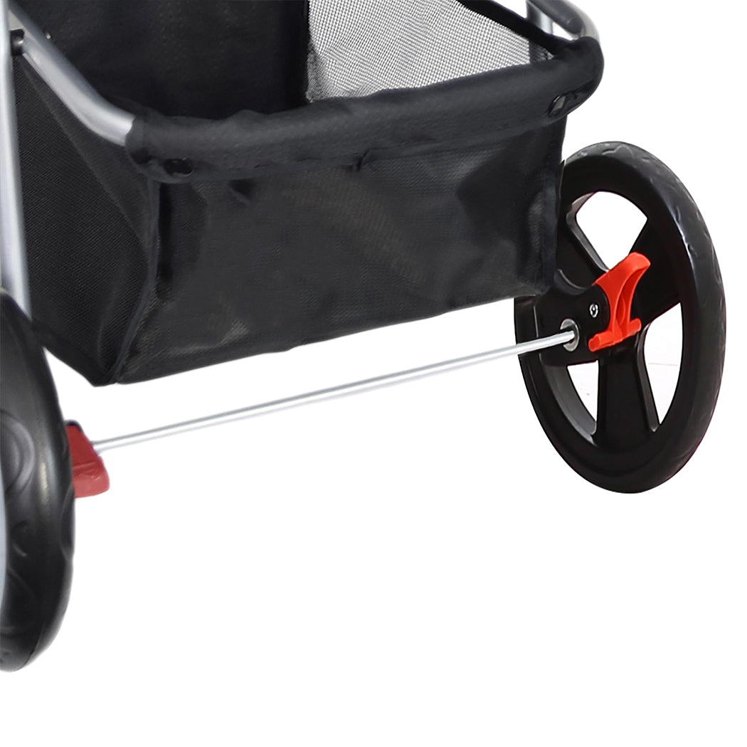 PaWz 4 Wheels Pet Stroller Dog Cat Cage Puppy Pushchair Travel Walk Carrier Pram PaWz