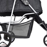 PaWz 4 Wheels Pet Stroller Dog Cat Cage Puppy Pushchair Travel Walk Carrier Pram PaWz