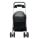 Pet Stroller Dog Cat Pram Foldable Carrier Large Travel 4 Wheels Pushchair Black Unbranded