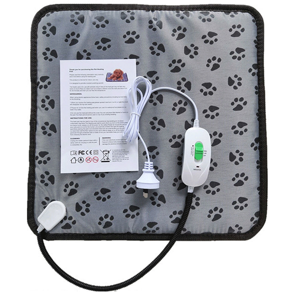 Electric Pet Heat Mat Pad Dog Cat Heating Blanket Bed Waterproof Footprint Decoration Unbranded
