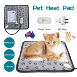 Electric Pet Heat Mat Pad Dog Cat Heating Blanket Bed Waterproof Footprint Decoration Unbranded