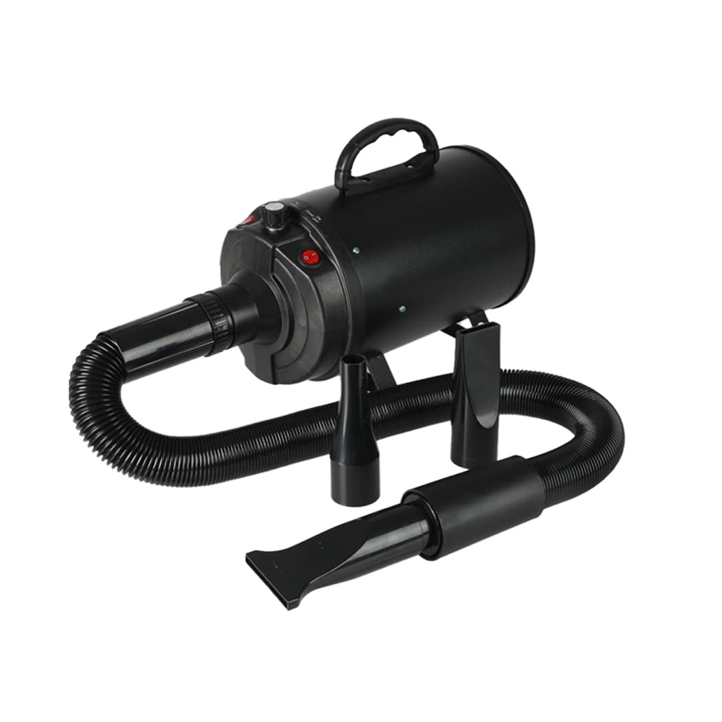 2800W Dog Dryer High Velocity Pet Dog Pet Blow Dryer Adjustable Speed 4 Nozzles Black Unbranded