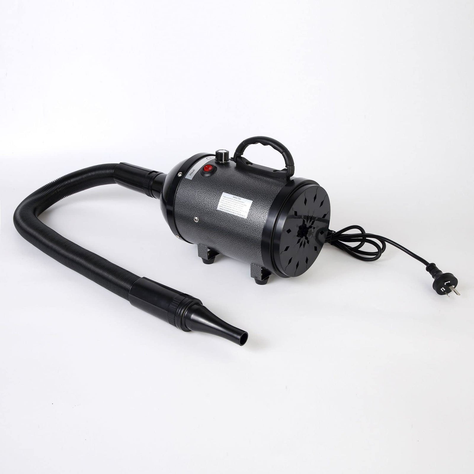 2800W Dog Dryer High Velocity Pet Dog Pet Blow Dryer Adjustable Speed 4 Nozzles Black Unbranded