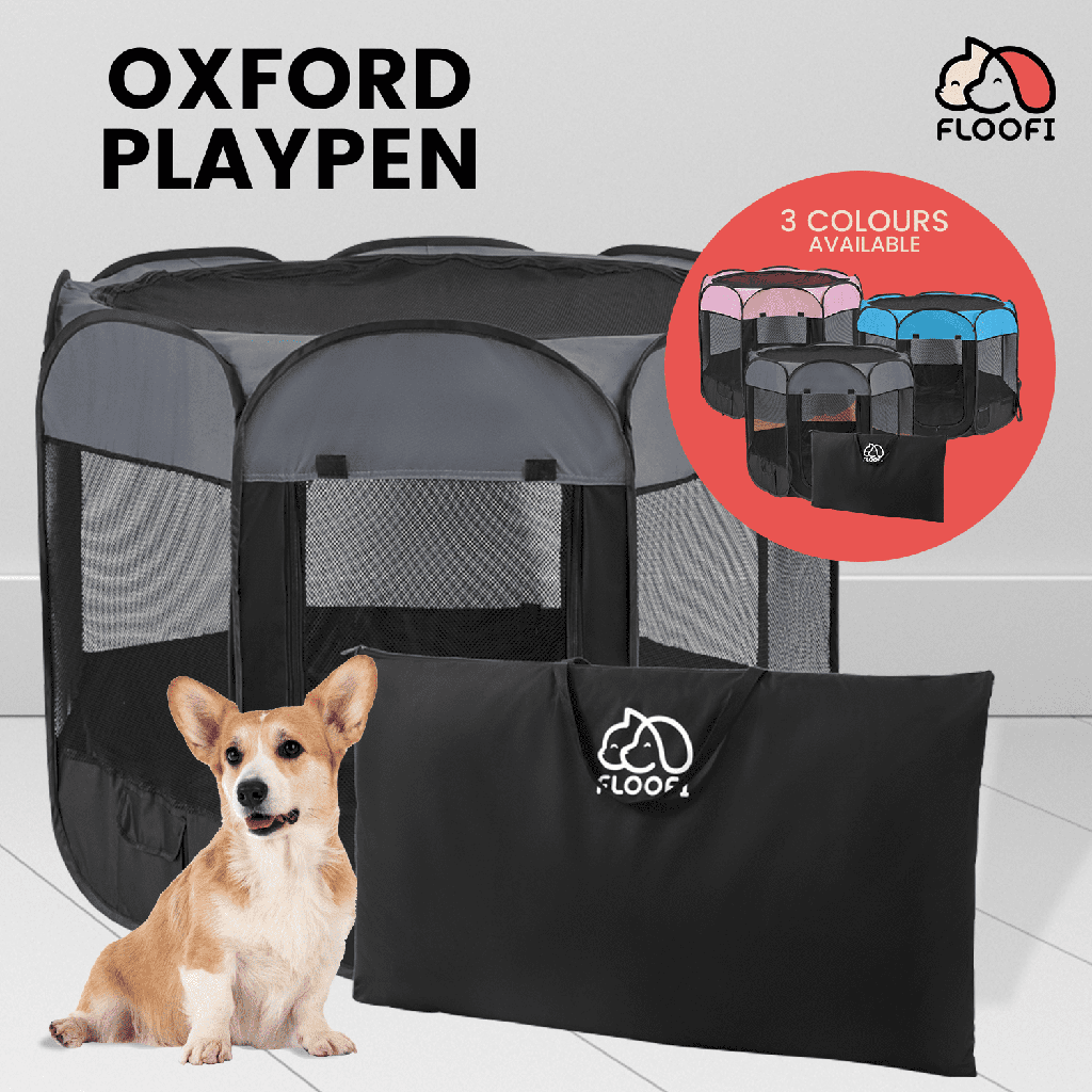 Floofi Oxford Playpen Blue (120cm) Floofi
