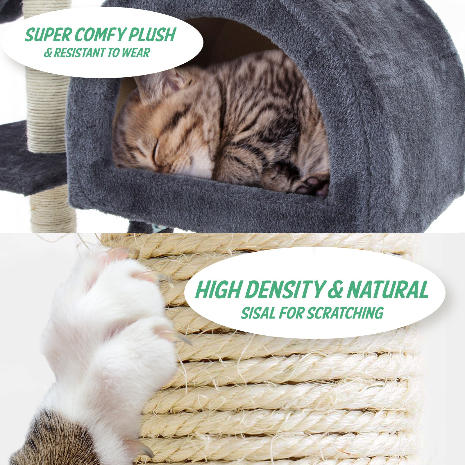 Paw Mate 100cm Grey Cat Tree Atacama Multi Level Scratcher Paw Mate