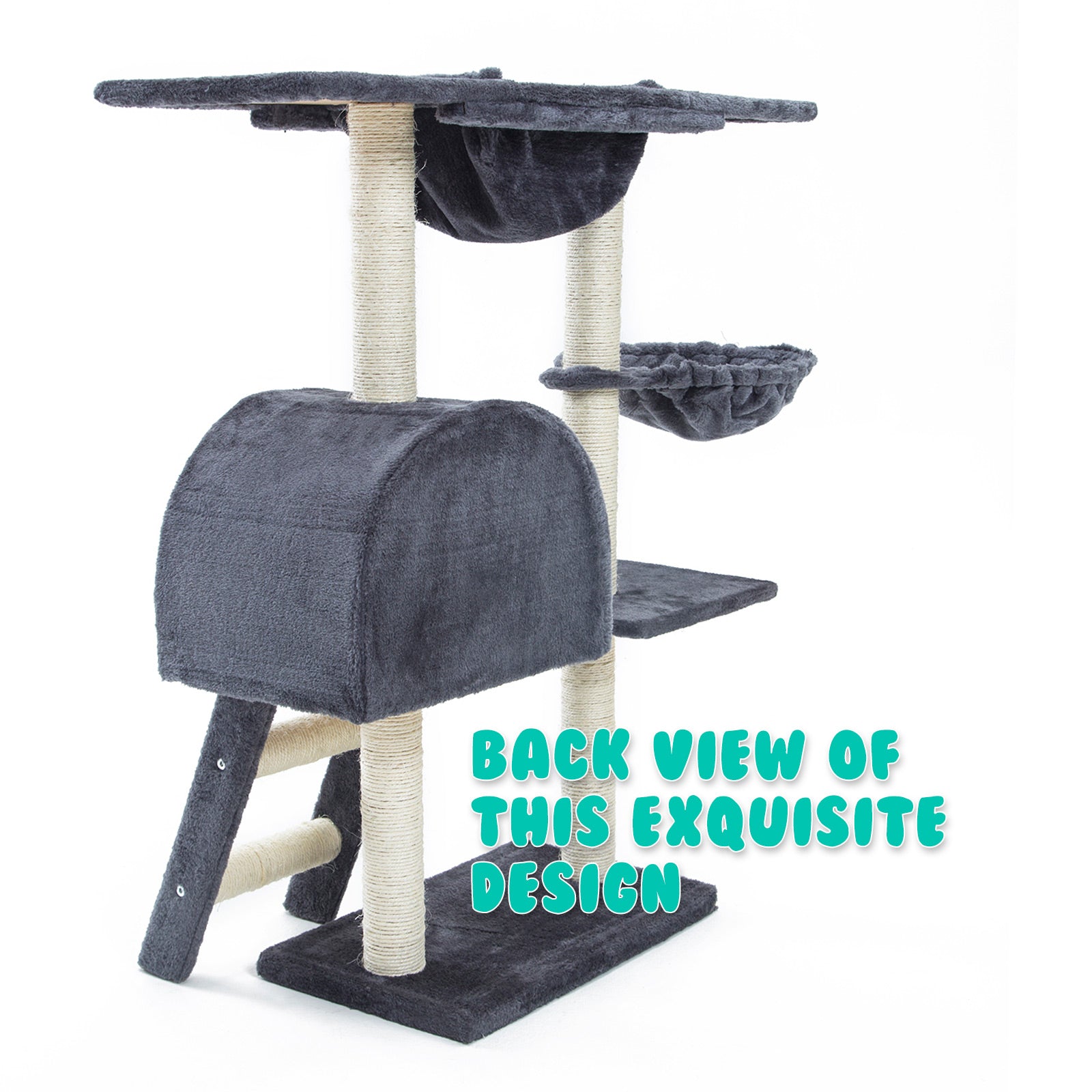 Paw Mate 100cm Grey Cat Tree Atacama Multi Level Scratcher Paw Mate