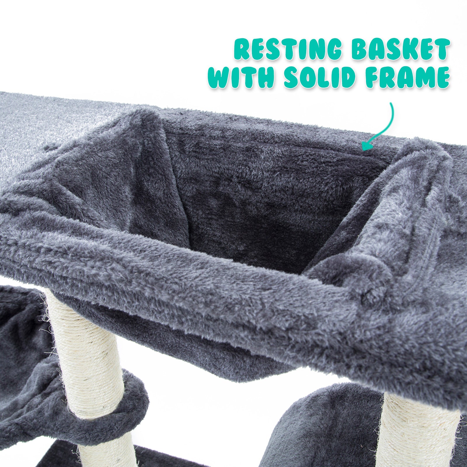 Paw Mate 100cm Grey Cat Tree Atacama Multi Level Scratcher Paw Mate