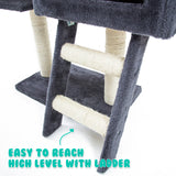 Paw Mate 100cm Grey Cat Tree Atacama Multi Level Scratcher Paw Mate