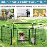 6 Panel Pet Dog Cat Bunny Puppy Play pen Playpen 80x80cm Exercise Cage Dog Panel Fence Petsleisure