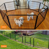 8 Panel Pet Dog Cat Bunny Puppy Play pen Playpen 60x80 cm Exercise Cage Dog Panel Fence Petsleisure