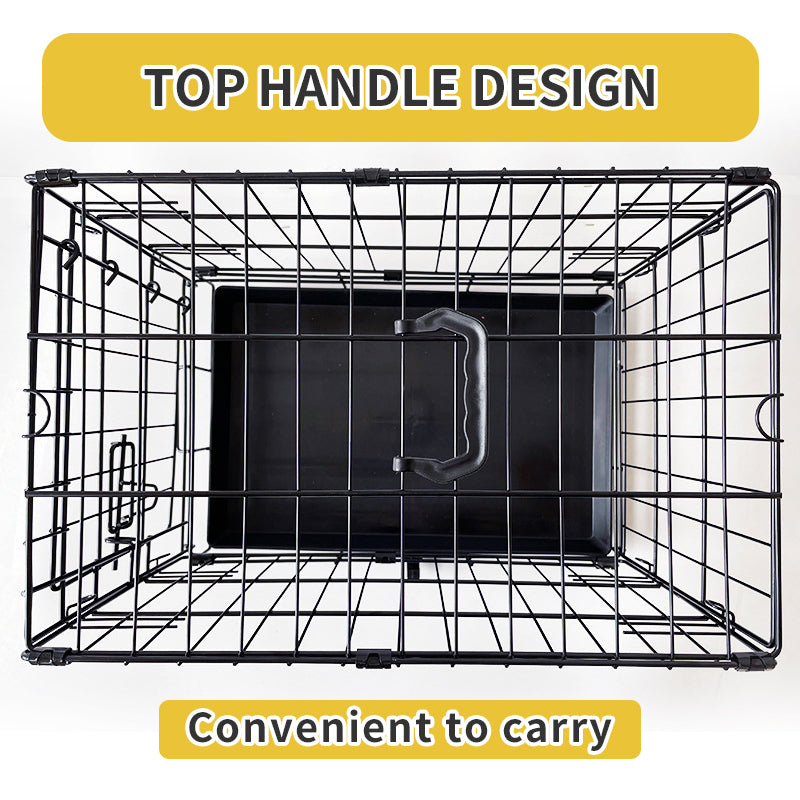 36" Pet Dog Cage Kennel Metal Crate Enlarged Thickened Reinforced Pet Dog House Petsleisure
