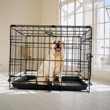 36" Pet Dog Cage Kennel Metal Crate Enlarged Thickened Reinforced Pet Dog House Petsleisure