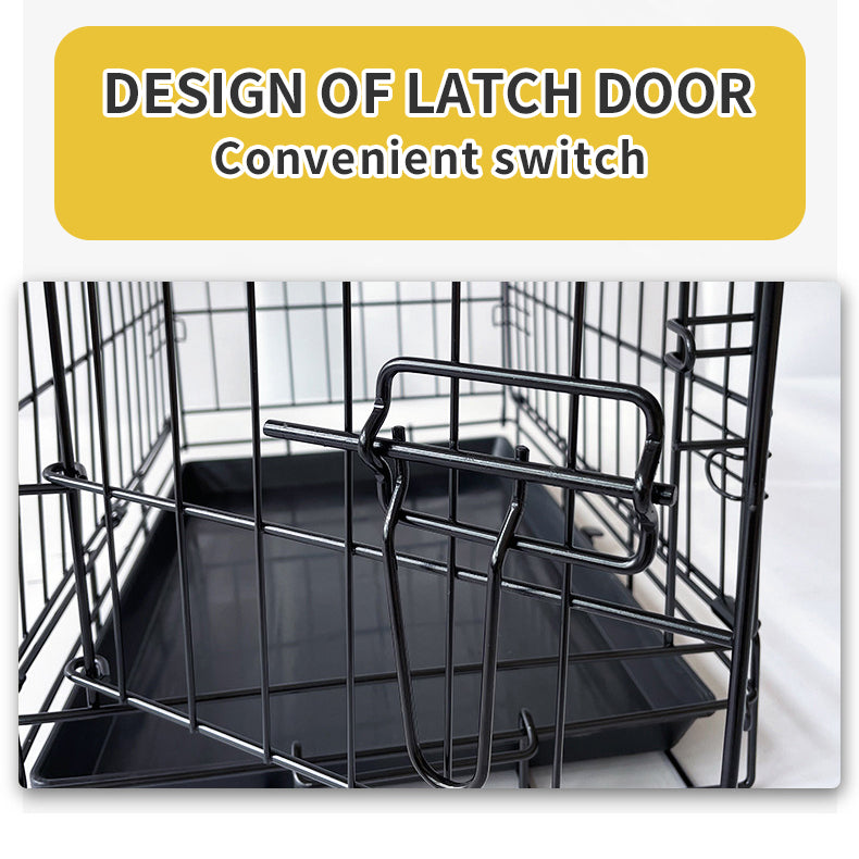 48 Inch Pet Dog Cage Kennel Metal Crate Enlarged Thickened Reinforced Pet Dog House Petsleisure