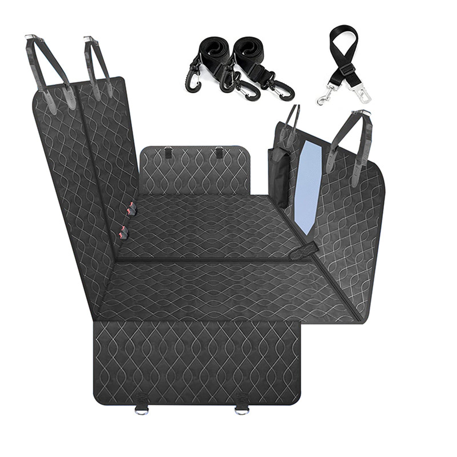 4-in-1 Multi-Function Car Back Seat Cover Pet Dog Waterproof Hammock Protective Pad Petsleisure