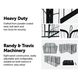 8 Panel Heavy Duty Pet Dog Playpen Puppy Exercise Fence Enclosure Cage Randy & Travis Machinery