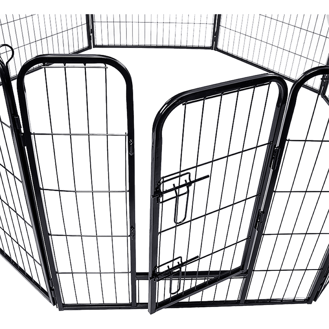 8 Panel Heavy Duty Pet Dog Playpen Puppy Exercise Fence Enclosure Cage Randy & Travis Machinery
