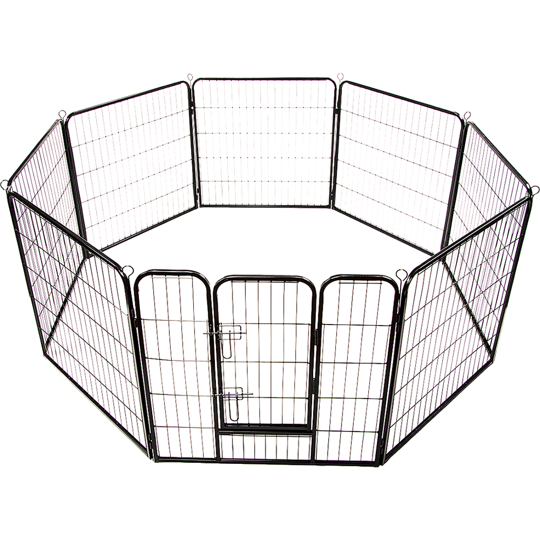 8 Panel Heavy Duty Pet Dog Playpen Puppy Exercise Fence Enclosure Cage Randy & Travis Machinery