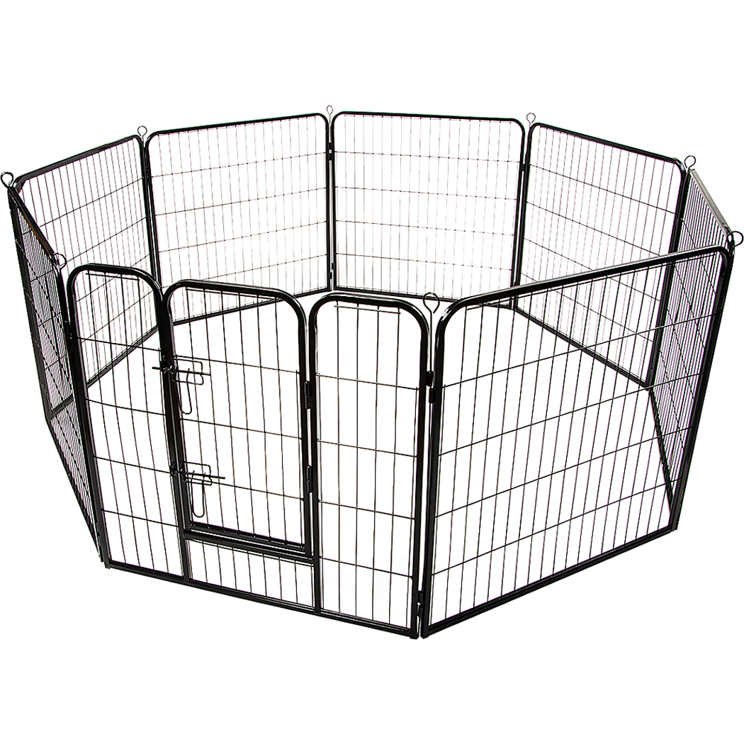 8 Panel Heavy Duty Pet Dog Playpen Puppy Exercise Fence Enclosure Cage Randy & Travis Machinery