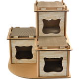 Cat Cardboard House Tree Tower Condo Scratcher Pet Post Pad Mat Furniture Randy & Travis Machinery