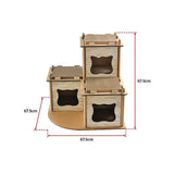 Cat Cardboard House Tree Tower Condo Scratcher Pet Post Pad Mat Furniture Randy & Travis Machinery