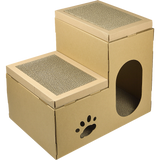 Cat Cardboard House Tree Tower Condo Scratcher Pet Post Pad Mat Furniture Randy & Travis Machinery