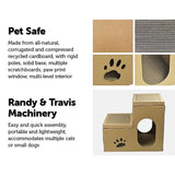 Cat Cardboard House Tree Tower Condo Scratcher Pet Post Pad Mat Furniture Randy & Travis Machinery
