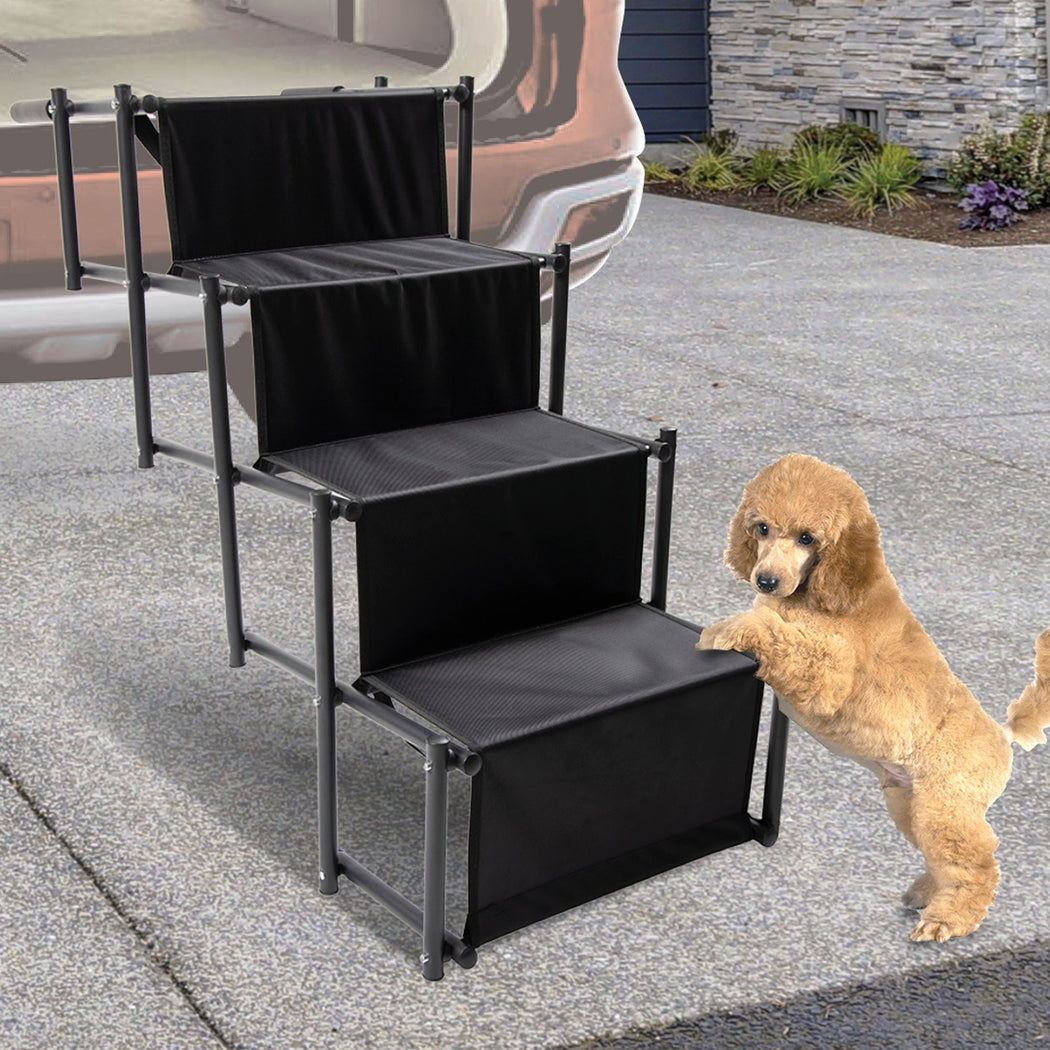 Folding Pet Dog Car Boot Access Steps Ladder Stairs Strong Lightweight Randy & Travis Machinery