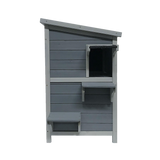Cat House Weatherproof 2-Story Indoor Outdoor Wooden Shelter Bitumen Roof Unbranded