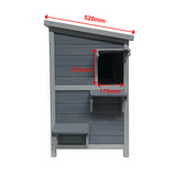 Cat House Weatherproof 2-Story Indoor Outdoor Wooden Shelter Bitumen Roof Unbranded