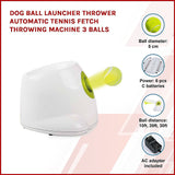 Dog Ball Launcher Thrower Automatic Tennis Fetch Throwing Machine 3 Balls Randy & Travis Machinery