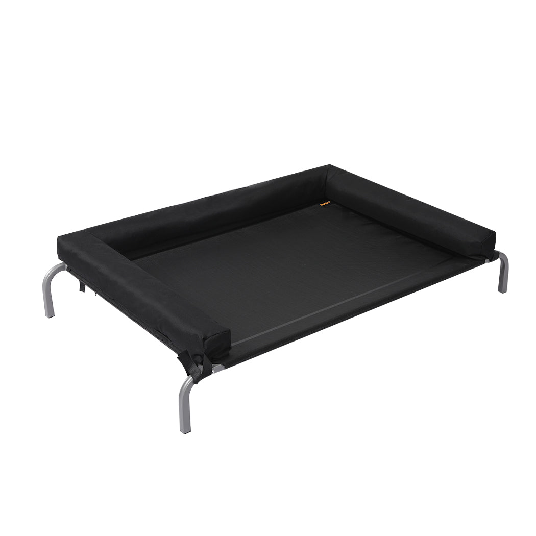 PaWz Elevated Pet Bed Dog Puppy Cat Trampoline Hammock Raised Heavy Duty Black L PaWz