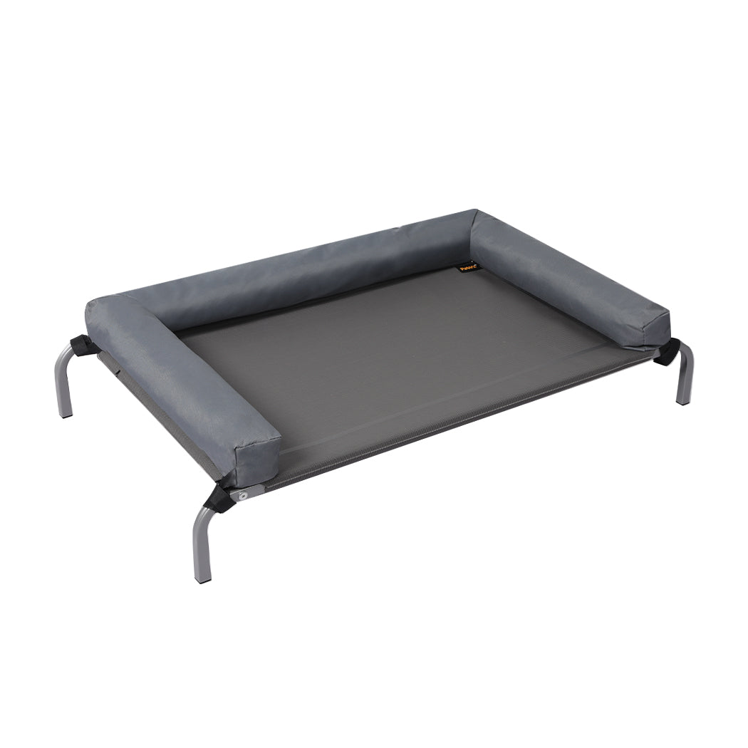 PaWz Elevated Pet Bed Dog Puppy Cat Trampoline Hammock Raised Heavy Duty Grey L PaWz