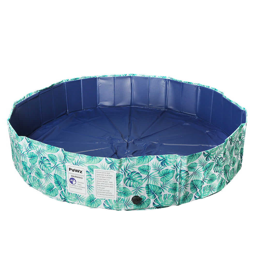 PaWz 120cm Pet Dog Swimming Pool Cat Portable BathTub Kid Shower Washing Folding PaWz