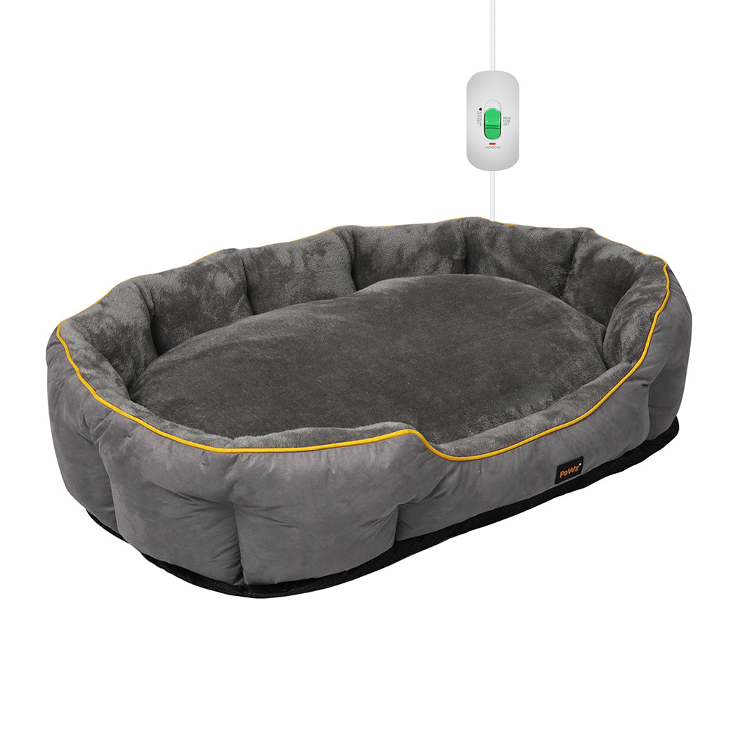 PaWz Electric Pet Heater Bed Heated Mat Cat Dog Heat Blanket Removable Cover L PaWz