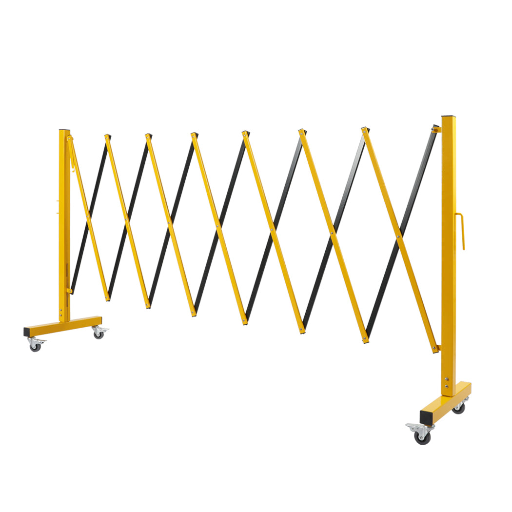 Expandable Portable Safety Barrier With Castors 350cm Retractable Isolation Fence Unbranded