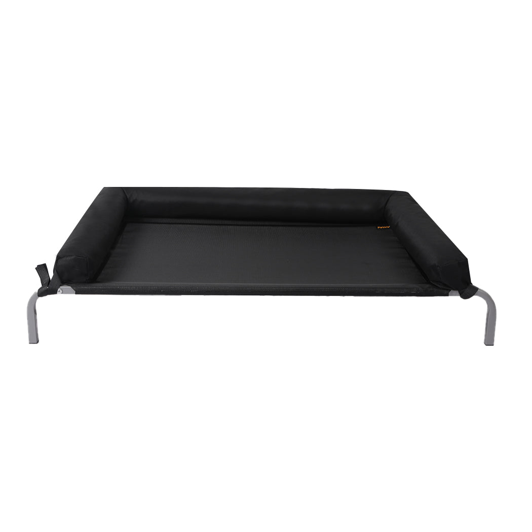 PaWz Elevated Pet Bed Dog Puppy Cat Trampoline Hammock Raised Heavy Duty Black L PaWz