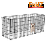 PaWz Pet Dog Playpen Puppy Exercise 8 Panel Fence Black Extension No Door 42" PaWz
