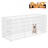 PaWz Pet Dog Playpen Puppy Exercise 8 Panel Enclosure Fence Silver With Door 36" PaWz