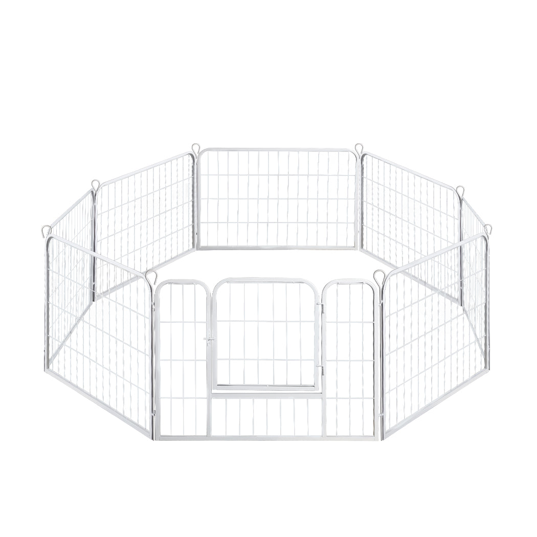 PaWz 8 Panel 24'' Pet Dog Playpen Puppy Exercise Cage Enclosure Fence Metal PaWz