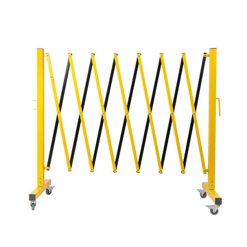Expandable Portable Safety Barrier With Castors 350cm Retractable Isolation Fence Unbranded