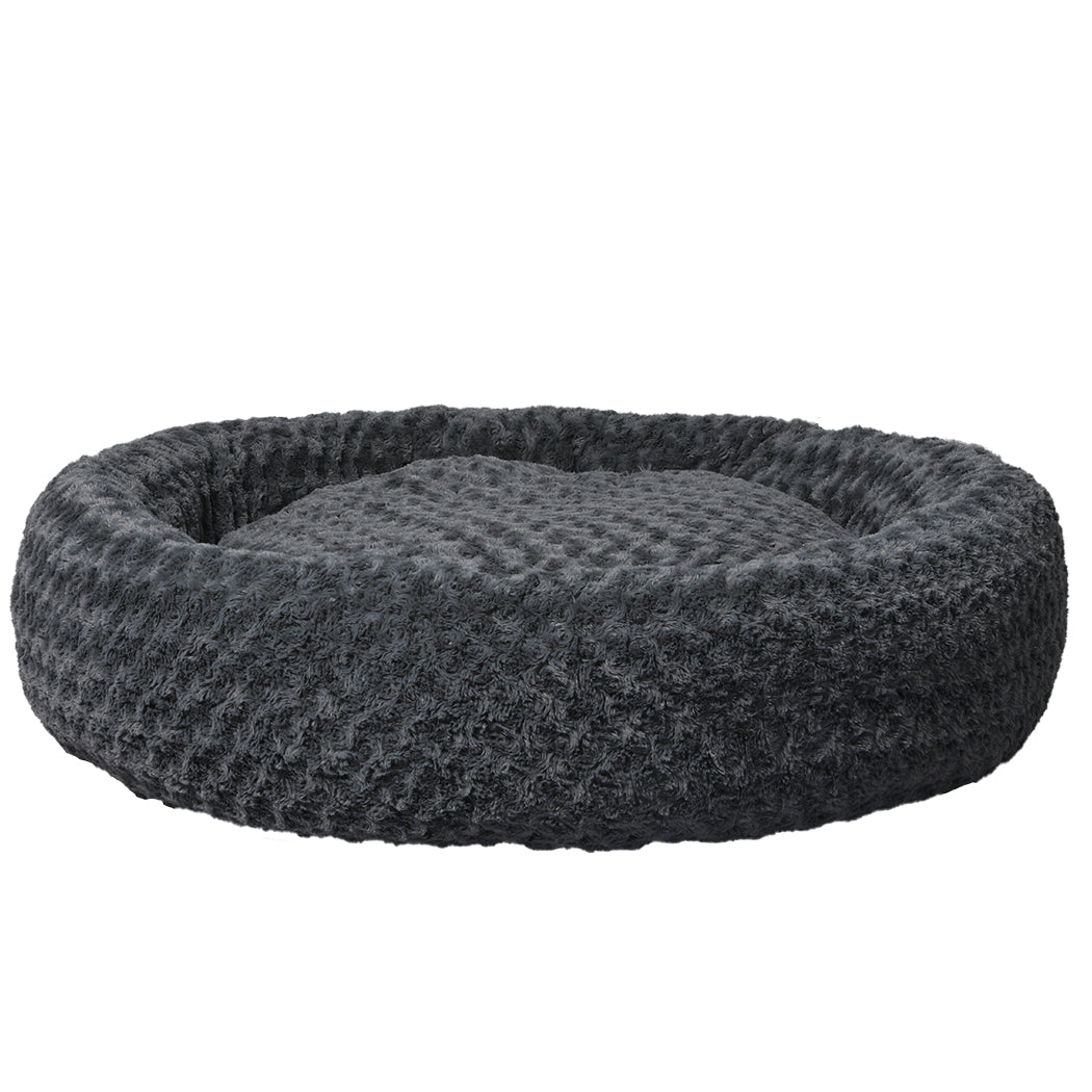 PaWz Calming Dog Bed Warm Soft Plush Pet Cat Cave Washable Portable Dark Grey XL PaWz