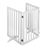 PaWz Wooden Pet Gate Dog Fence Safety Stair Barrier Security Door 3 Panel Large Petsleisure