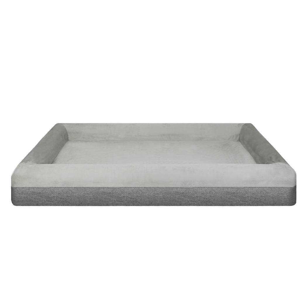 TheNapBed 2M Human Size Pet Bed Dog Calming Washable Memory Foam Orthopedic Grey Petsleisure