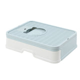 PaWz Foldable Cat Litter Box Tray Enclosed Kitty Toilet Hood Hair Grooming Blue PaWz