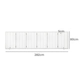 PaWz Wooden Pet Gate Dog Fence Safety Stair Barrier Security Door 6 Panel Large Petsleisure