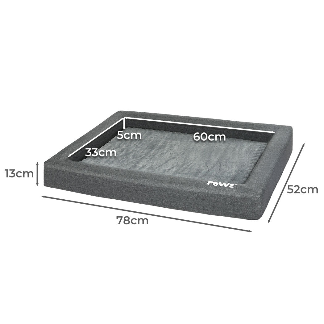 PaWz Memory Foam Pet Bed Calming Dog Cushion Orthopedic Mat Washable Removable M Petsleisure