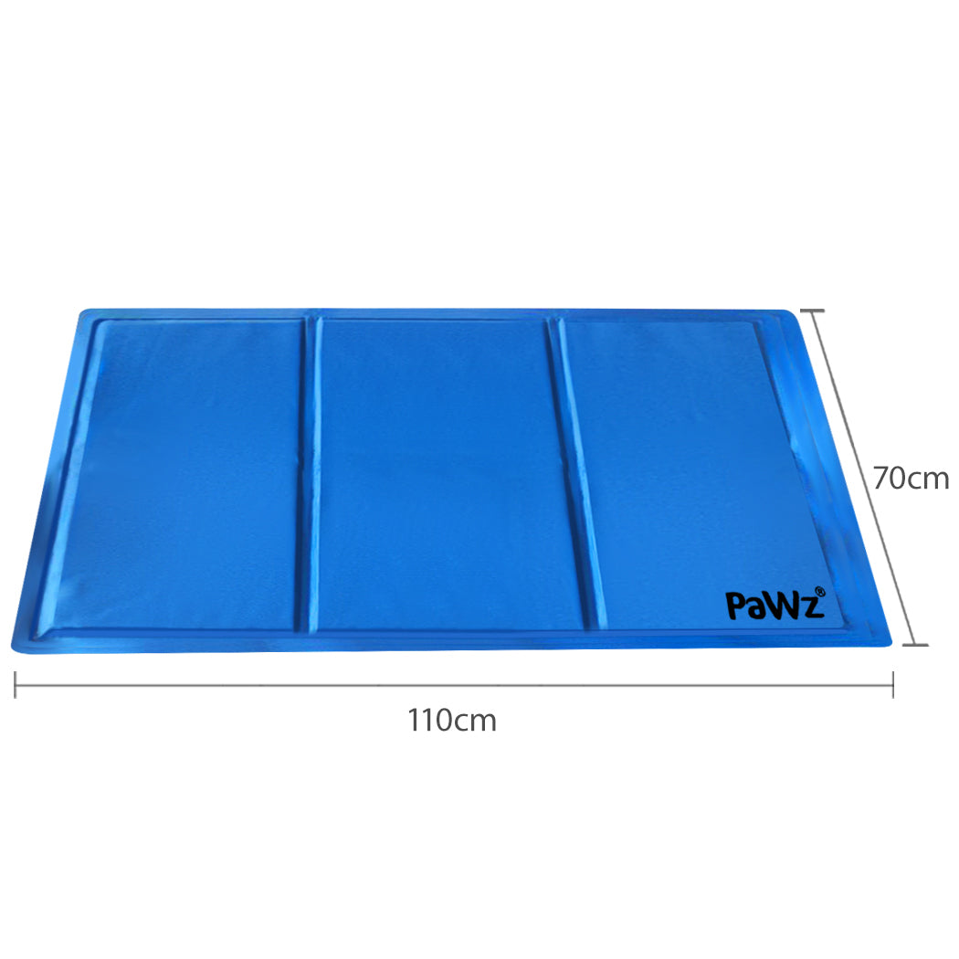 PaWz Pet Cooling Mat Gel Mats Bed Cool Pad Puppy Cat Non-Toxic Summer 110x70cm PaWz