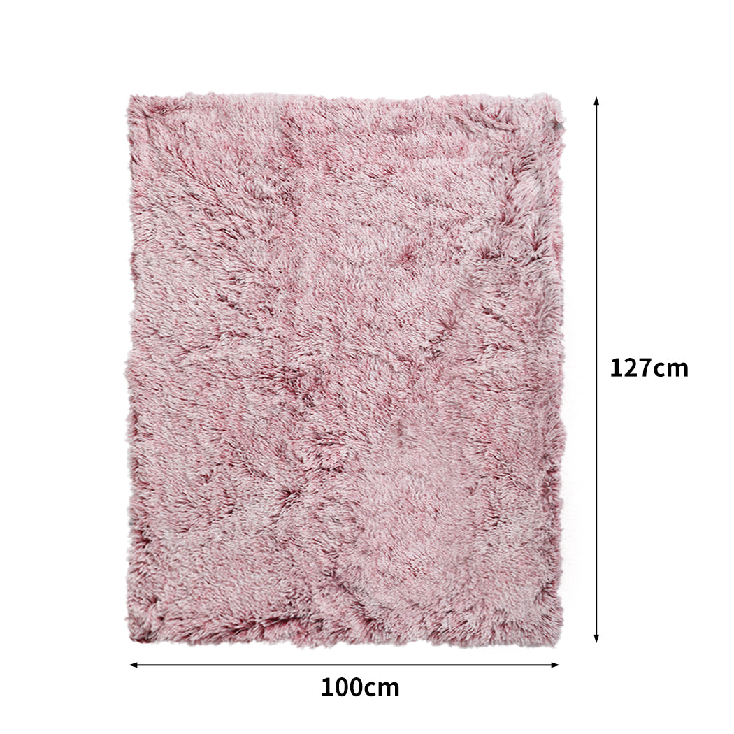 PaWz Dog Blanket Pet Cat Mat Puppy Warm Soft Plush Washable Reusable Large Pink PaWz