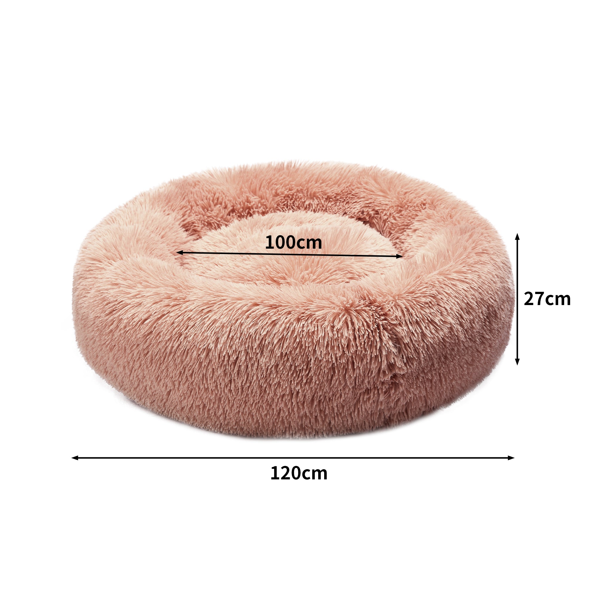 PaWz Pet Bed Cat Dog Donut Nest Calming Kennel Cave Deep Sleeping Pink XXXL PaWz